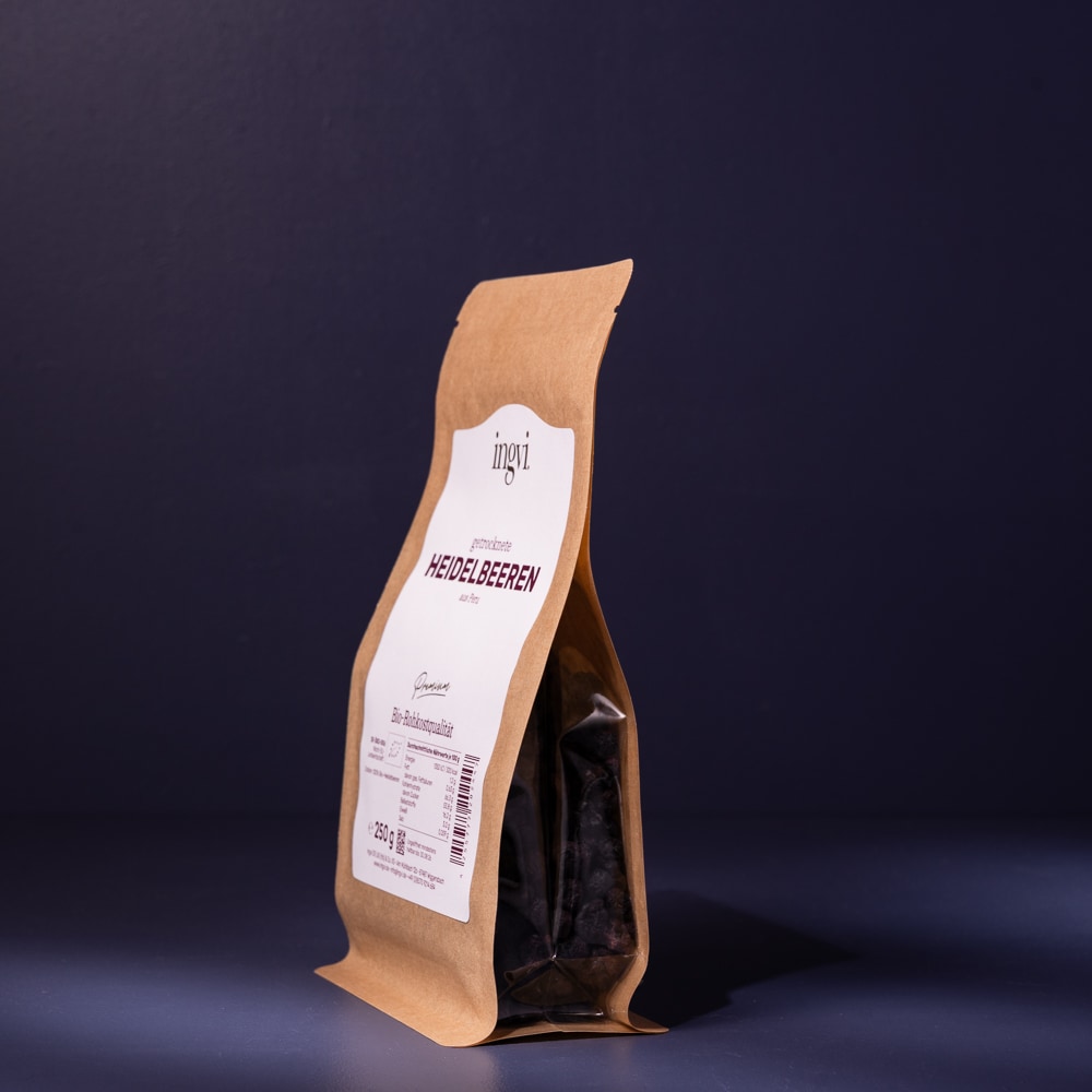 Heidelbeeren getrocknet Rohkostqualität 250 g – Bild 3