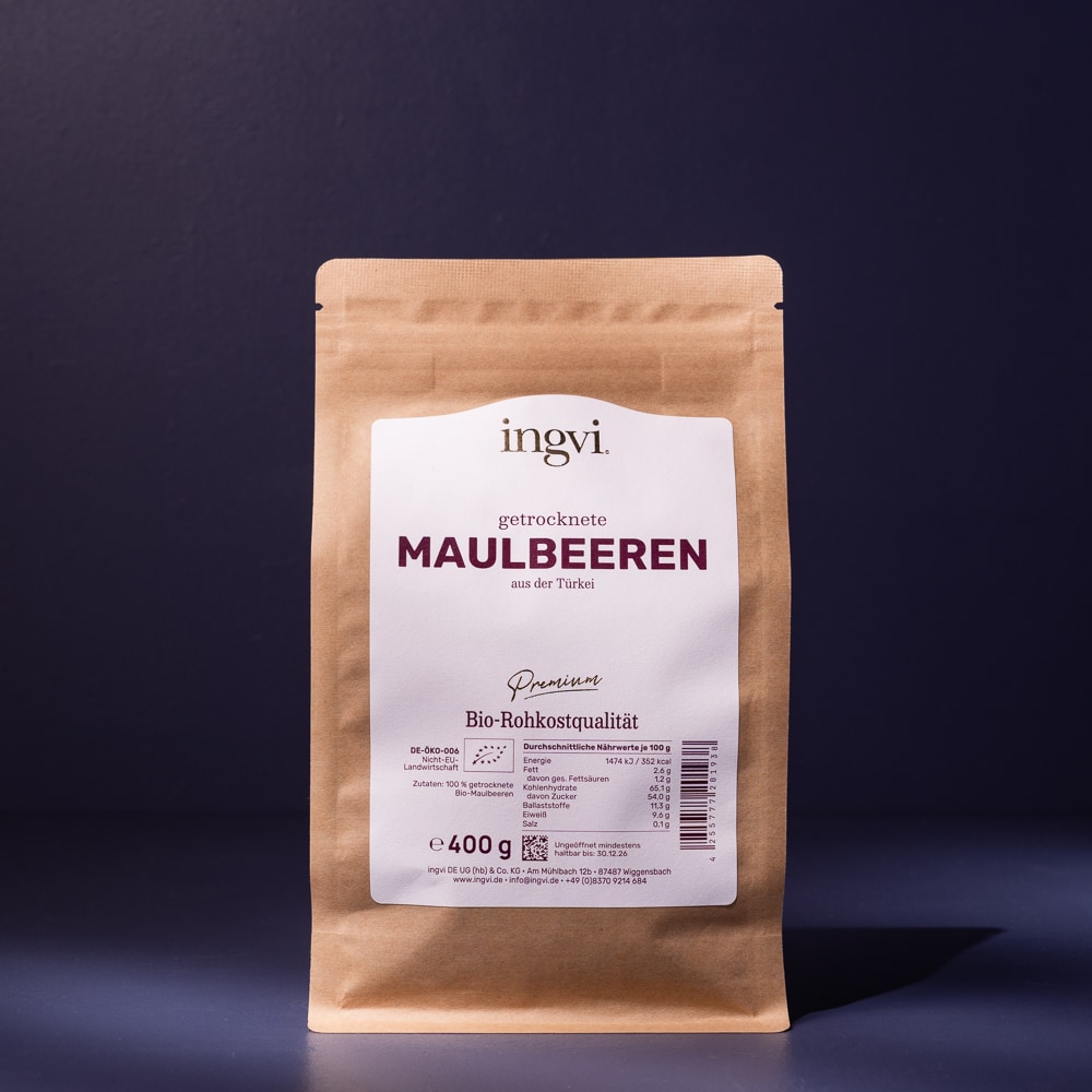 Weiße Maulbeeren getrocknet Rohkostqualität 400 g – Bild 3