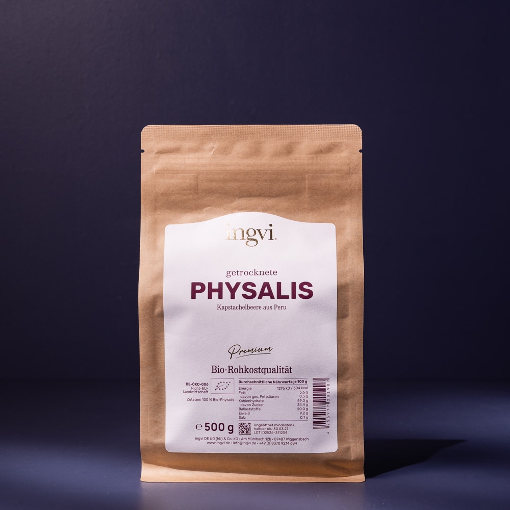 Physalis getrocknet Rohkostqualität 500 g – Bild 2